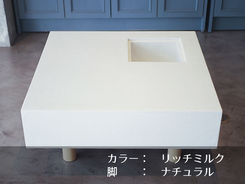 モールテックス】ローテーブル【グレー、白】（780 × 780 × 390 mm） モルコンJP